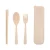 Import Wholesale portable eco tableware set wheat degradable portable cutlery set from China