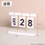 Import wholesale price custom 2024 metal flip office home study living room wooden stand desk calendar with wood stand from China