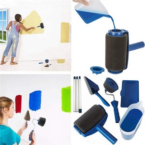 Wholesale roller brushes Six-piece suit roller styling brush Home renovation wall painting roller brush