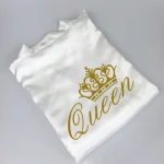 Wholesale satin printed king/queen couple robes fashion men and women home nightgown Bathrobe