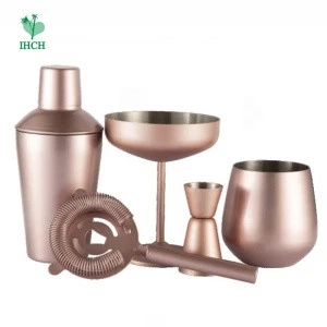Wholesale Stainless Steel Bar Tool High Quality Unique Barware Set Shaker Cocktail Bar Set
