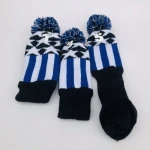 Wholesales 3pcs Per Set Golf Supplies Golf Three-piece Knitted Golf Club Covers