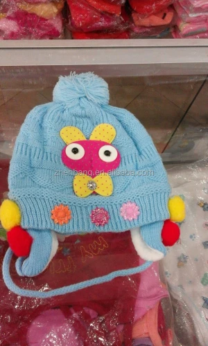 Winter Baby teenager Knit Earlap Beanie Hat with