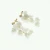 Women Prom Party Handmade Ceramic Flower Bridal Jewelry Set Crystal Headpiece Wedding Hair Accessories Earring