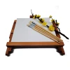 Wooden Table Easel Brushes Organizer Box Pigment Holder Artist Portable Easels