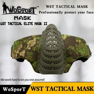 WoSporT New Tactical Military Airsoft Paintball Mask Nylon Half Face  for Hunting Shooting Army Combat Sport Airsof Gun Game CS