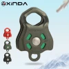 XINDA  CE UIAA  certified hot sale climbing aluminium  double pulley with ball bearing  for rescue traversing lifting