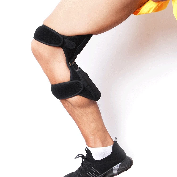 XXL Anti Gravity Elastic Powerlifting Recovery Spring Loaded Copper Compression Hinge Knee Brace Sleeve