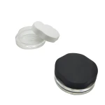 Y01 Round Base Unique Shape Cap Matte UV Coating Cosmetic Eyeshadow Powder Jar Eye Cream Plastic ABS