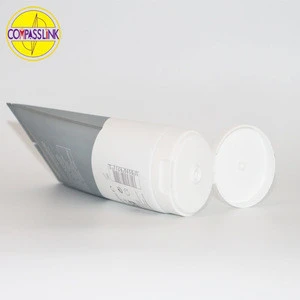 Yangzhou empty oval white silkscreen lotion sunscreen tube cream mascara tubes