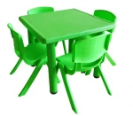 Zhejiang day care supplies nursery school furniture Colorful square kindergarten plastic chairs tables