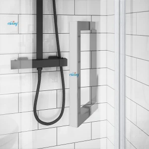 Zhejiang Made Aluminium Quality Prefab Bathroom Corner Hinge Shower Door Bathroom Partition Shower Screens Framless Shower Room