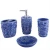 Import ZHONGYA Emboss ocean theme 4 piece bathroom products 2020 with lotion bottles and soap dish from China