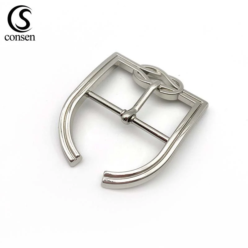 Zinc alloy decorative plated customized brand garment pin belt metal buckles maker