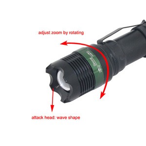 zoom adjustable led police flashlight torch 1101