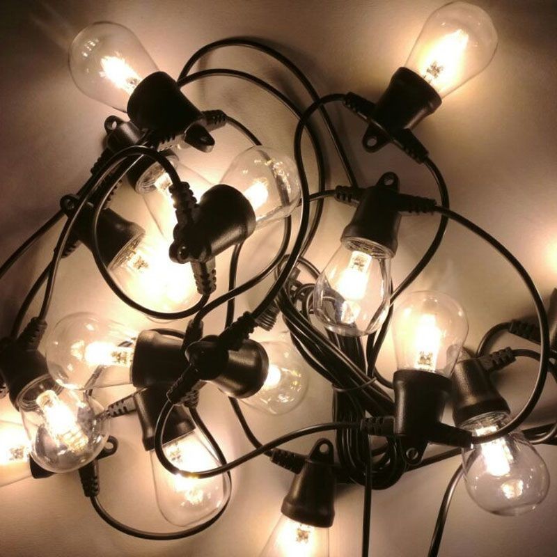 Buy Commercial Grade 15 Led Bulb Outdoor String Lights, Heavy Duty ...