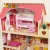 Import New released kids led lighting wooden doll house with garden W06A333E from China