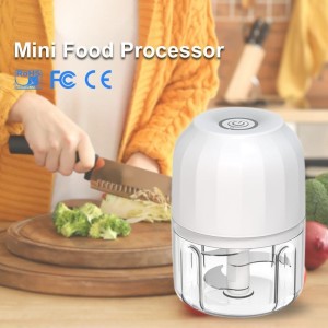 Vegetable chopper USB rechargeable 30W 1200mAh 250mL Electric Food processor For kitchen