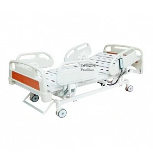 Bed 3 Function Motor Guadrail ABS Nursing Aluminum Alloy Castors Medical Bed
