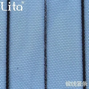 Lita J170150-2# 100% Polyester mesh fabric w/silver yard soft tulle good quality net fabric