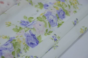 Beautiful Design 100% Polyester Floral Textiles Printing Plain Crepe Printed Chiffon Fabric For Women Dress