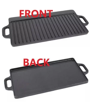 cast iron cookware double side grill plate