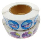 Low price wholesale customized printing logo adhesive stickers and waterproof, heat resistant for food packaging labels