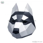 3D Husky Cosplay DIY Paper Craft Model Mask Christmas Halloween Prom Party Halloween Party DIY Husky Paper Mask