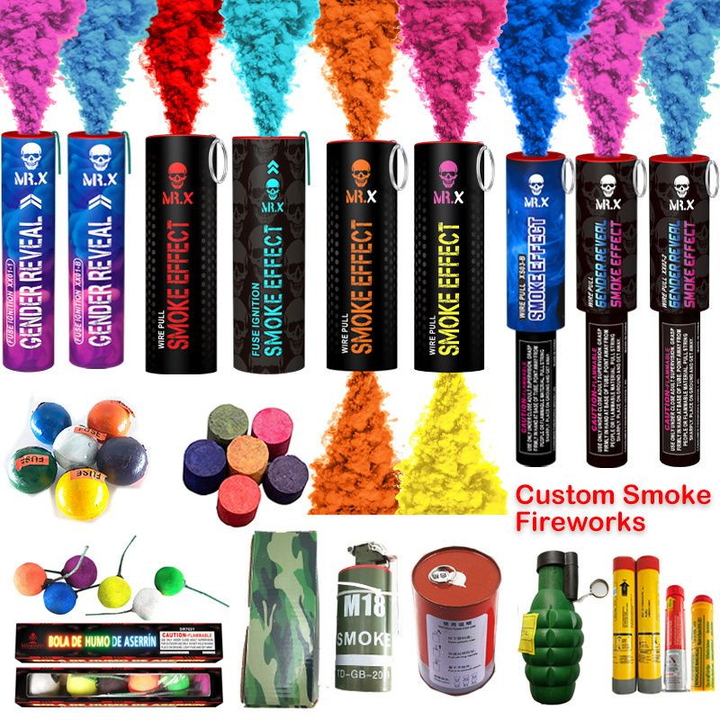 Buy Chinese Wholesale Custom Color Smoke Bombs Daytime Fireworks Signal ...