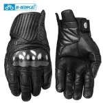 INBIKE Carbon Fiber Shell Gloves Leather Full Finger Touch Screen Running MTB Bike Motorcycle Gloves IM19820