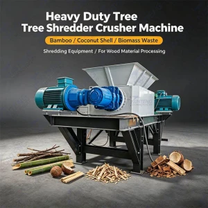 Heavy Duty Tree shredder Crusher Machine Bamboo Coconut Shell Crusher Machine Biomass Waste Shredding Equipment