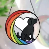 Souvenir stained-glass window dog hanging decorated Rainbow Bridge Sun Catcher custom