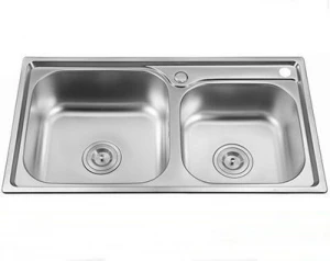 Deep Double Bowls One Piece Stainless Steel Kitchen Sink