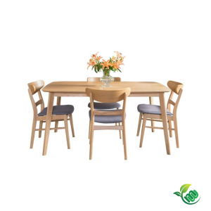 Solid Wood Dining Set Table and Chair 120 x 80