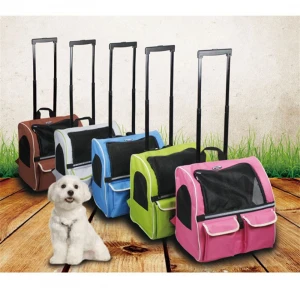 Wholesale Pet trolley luggage Durable Pet Carrier Trolley Case Pet Travel