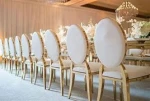 Wedding sitting metal circular round tables and chairs