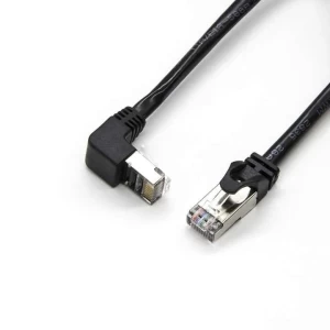 Ethernet STP/SFTP CAT6 patch cable with 90 degree down angle