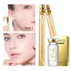 Protein collagen threads gold serum for skin wrinkle collagen filling