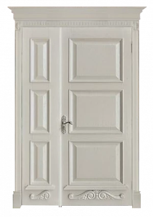 European Style White Wood Interior  Wooden Doors