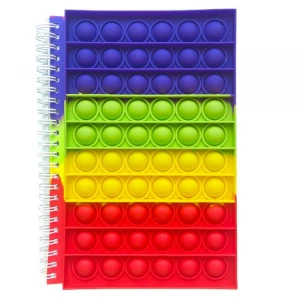 Autism Simple Cover Notes Books Stress Reliever Push Bubble Notebook Silicone Sensory Fidget Notebooks