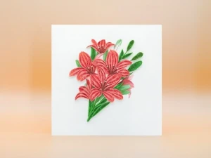 Flower Quilling Card LQA002