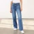 Import Woman Denim Wholesale Hot Sale High Waist Casual Jeans Women Loose Straight Leg Denim Jeans For Women from China
