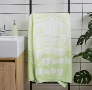 Bamboo fiber gauze single duck square large bath towel 345