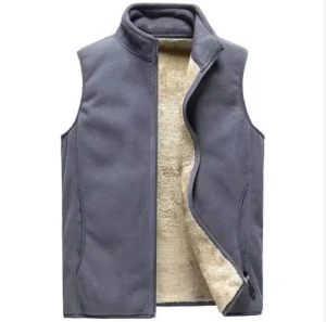 New Plus Size Men's Vest Solid Color Casual Lamb Wool Sleeveless Jacket Vest Autumn/Winter Wear Waist Men's Vest Waistc