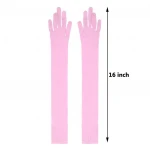 1 Pair Womens Seamless Sheer Mesh Evening mitts See Through Full Finger Long Opera Length Mittens mitts
