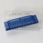 10 hole cheap PP plastic toy harmonica with plastic box packing