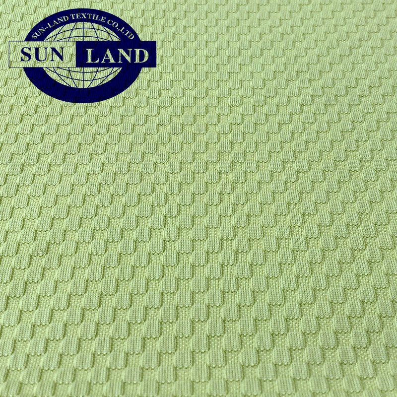 100% coolpass dry fit polyester double check knit garment fabric for  badminton cloth