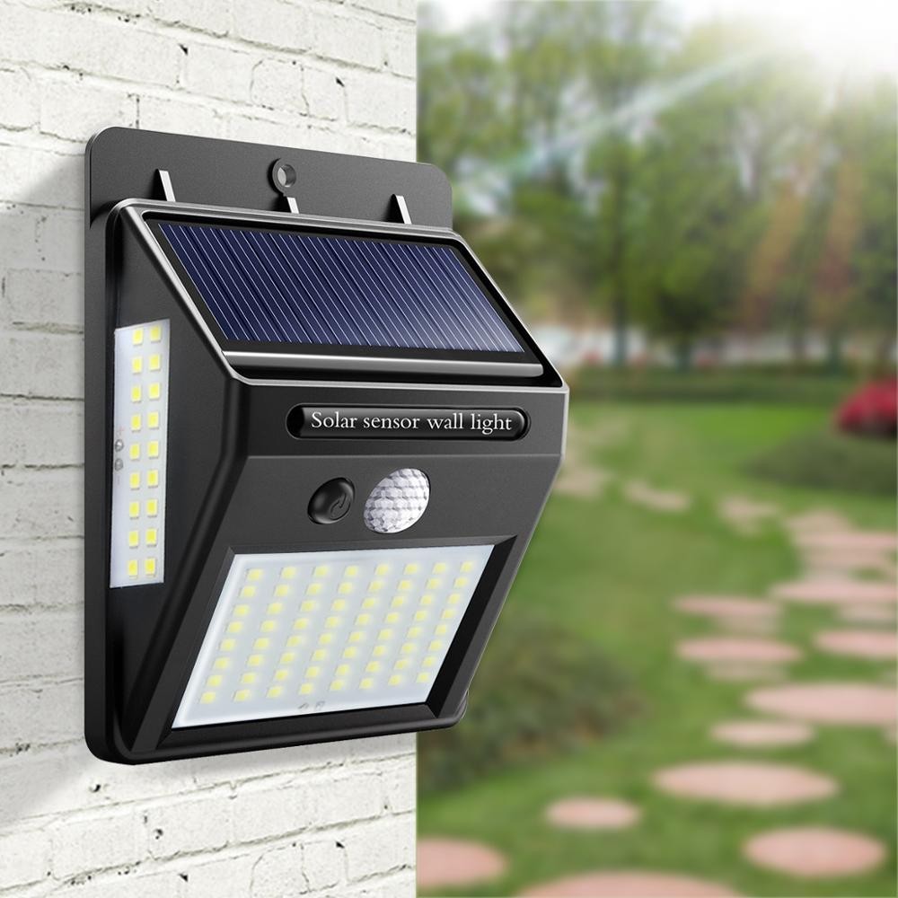 100 LED Outdoor Solar Wall Lamp Motion Sensor PIR Light Waterproof Path Solar Garden Light Emergency Security Solar Light Home