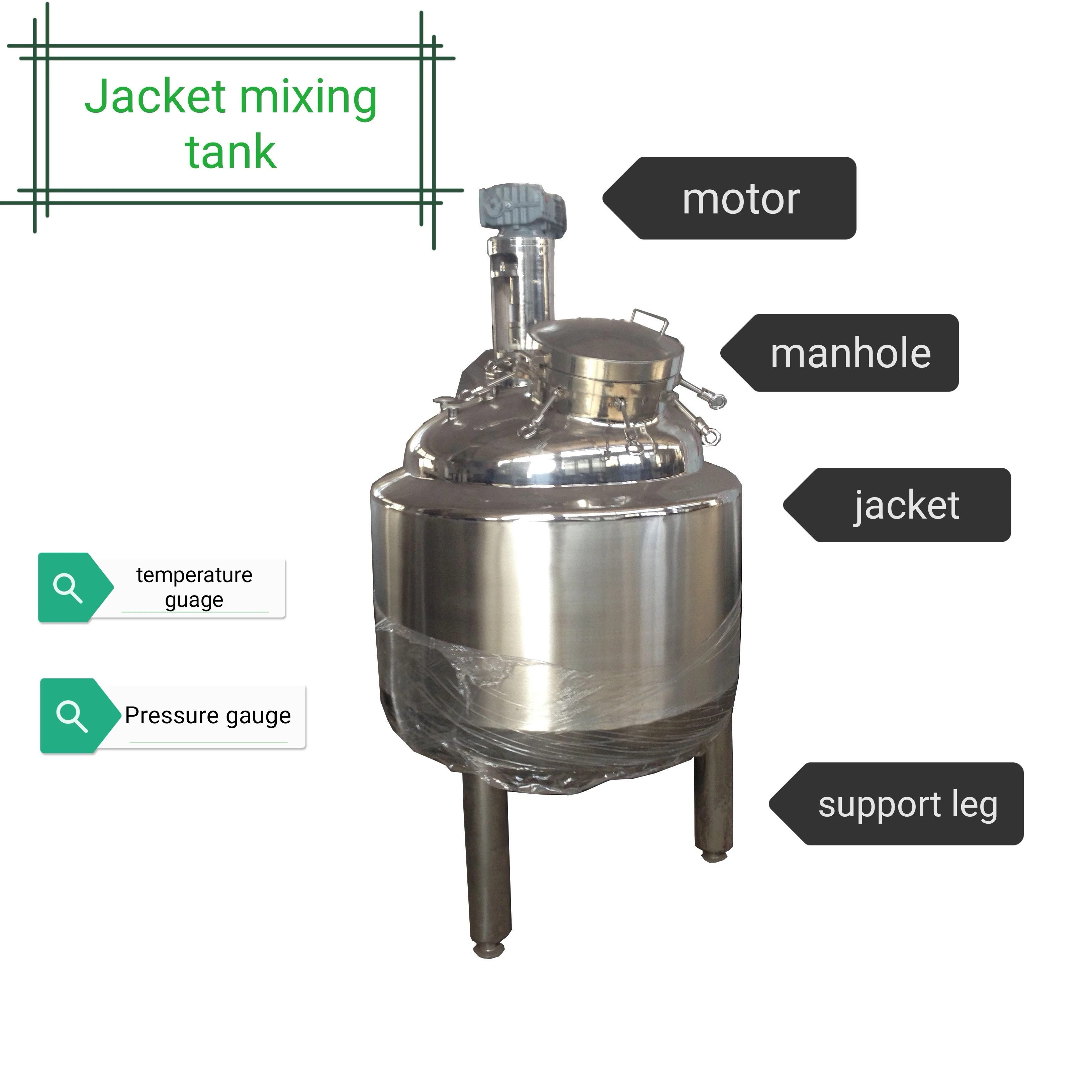 1000L stainless steel double jacket mixing tank, mixing equipment mixing machine