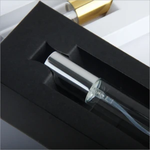 10ml perfume spray bottle with paper box packing white card paper black card paper glass perfume bottle